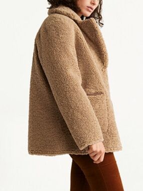 🆕 MNG Mango Isona Reversible Faux Shearling Jacket - S